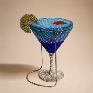 midnight martini crystal clutch