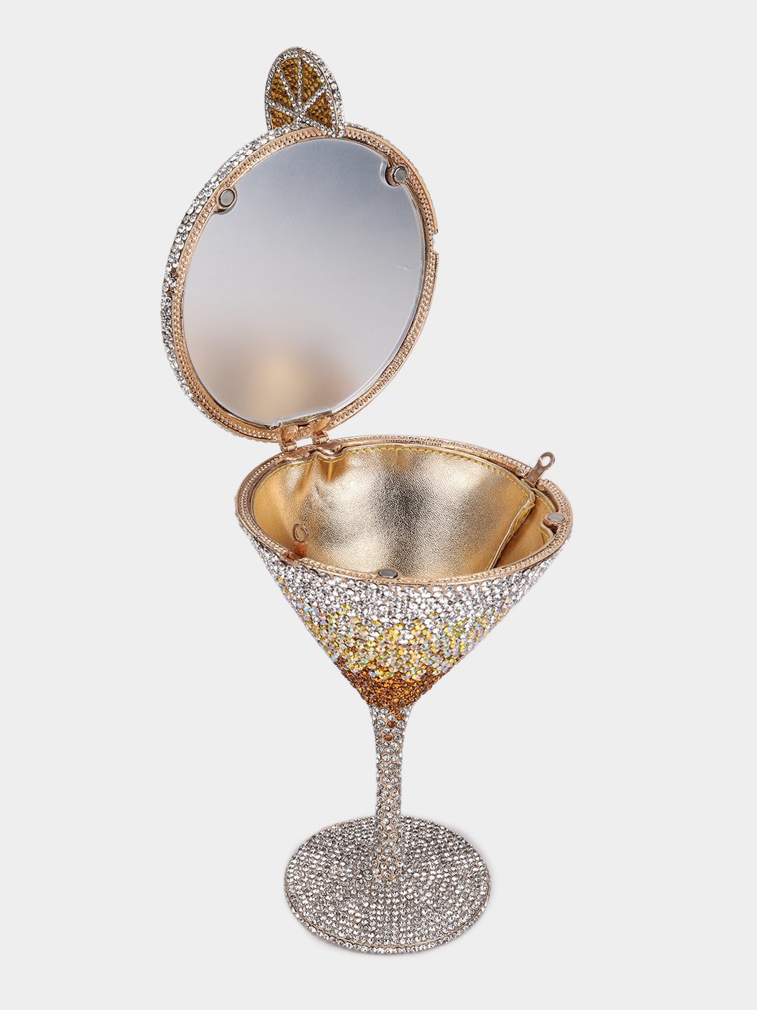 golden martini crystal clutch golden martini crystal clutch